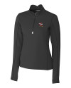 Louisville Cardinals College Vault Cutter & Buck Traverse Stretch Eco Quarter Zip Womens Pullover Black Mannequin Thumbnail Image