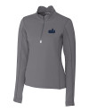 Old Dominion Monarchs College Vault Cutter & Buck Traverse Stretch Eco Quarter Zip Womens Pullover Elemental Grey Mannequin Thumbnail Image