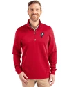 Ohio State Brutus Vintage Cutter & Buck Traverse Stretch Eco Quarter Zip Mens Pullover Red Front Thumbnail Image