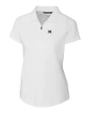 Michigan Wolverines College Vault Cutter & Buck Forge Stretch Womens Short Sleeve Polo White Mannequin Thumbnail Image