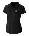 Delaware Fightin' Blue Hens College Vault Cutter & Buck Forge Stretch Womens Short Sleeve Polo Black Mannequin Thumbnail Image