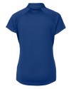 Delaware Fightin' Blue Hens College Vault Cutter & Buck Forge Stretch Womens Short Sleeve Polo Tour Blue Mannequin Back Thumbnail Image