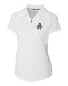 Utah State Aggies College Vault Cutter & Buck Forge Stretch Womens Short Sleeve Polo White Mannequin Thumbnail Image