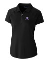 Northwestern Wildcats College Vault Cutter & Buck Forge Stretch Womens Short Sleeve Polo Black Mannequin Thumbnail Image