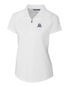 Northwestern Wildcats College Vault Cutter & Buck Forge Stretch Womens Short Sleeve Polo White Mannequin Thumbnail Image