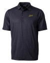 George Mason Patriots College Vault Cutter & Buck Pike Double Dot Print Stretch Mens Big and Tall Polo Black Mannequin Thumbnail Image
