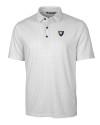 Illinois Fighting Illini College Vault Cutter & Buck Pike Double Dot Print Stretch Mens Big and Tall Polo Charcoal Mannequin Thumbnail Image