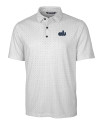 Old Dominion Monarchs College Vault Cutter & Buck Pike Double Dot Print Stretch Mens Big and Tall Polo Charcoal Mannequin Thumbnail Image