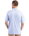 Kansas Jayhawks College Vault Cutter & Buck Pike Double Dot Print Stretch Mens Big and Tall Polo Tour Blue Back Thumbnail Image