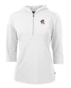 Louisville Cardinals College Vault Cutter & Buck Virtue Eco Pique Recycled Half Zip Pullover Womens Hoodie White Mannequin Thumbnail Image