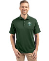 Tulane Green Wave College Vault Cutter & Buck Virtue Eco Pique Recycled Mens Polo Hunter Green Front Thumbnail Image