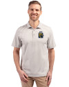 FIU Panthers College Vault Cutter & Buck Virtue Eco Pique Stripe Recycled Mens Polo Polished Medium Gray Front Thumbnail Image