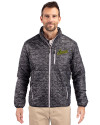 George Mason Patriots College Vault Cutter & Buck Rainier PrimaLoft® Mens Eco Insulated Full Zip Printed Puffer Jacket Black Front Thumbnail Image