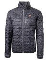 Louisville Cardinals College Vault Cutter & Buck Rainier PrimaLoft® Mens Eco Insulated Full Zip Printed Puffer Jacket Black Mannequin Thumbnail Image