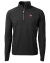 Louisville Cardinals College Vault Cutter & Buck Adapt Eco Knit Hybrid Recycled Mens Quarter Zip Black Mannequin Thumbnail Image