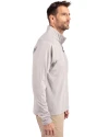 Georgetown Hoyas College Vault Cutter & Buck Adapt Eco Knit Hybrid Recycled Mens Quarter Zip Polished Medium Gray Side Thumbnail Image