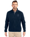Georgetown Hoyas College Vault Cutter & Buck Cascade Eco Fleece Mens Full Zip Jacket Navy Blue Front Thumbnail Image