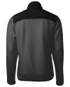 Louisville Cardinals College Vault Cutter & Buck Cascade Eco Fleece Mens Full Zip Jacket Elemental Grey/Black Mannequin Back Thumbnail Image