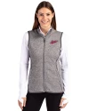 View image 4: New Mexico State Aggies College Vault Cutter & Buck Mainsail Sweater-Knit Womens Full Zip Vest Polished Heather Front