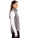 Utah Utes College Vault Cutter & Buck Mainsail Sweater Knit Womens Full Zip Vest Polished Heather Side Thumbnail Image
