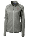Louisville Cardinals College Vault Cutter & Buck Mainsail Sweater-Knit Womens Full Zip Jacket Polished Heather Mannequin Thumbnail Image