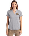 LSU Tigers Cutter & Buck Forge Eco Heathered Stretch Womens Blade Top Polished Heather Front Thumbnail Image