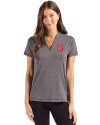 NC State Wolfpack Cutter & Buck Forge Eco Heathered Stretch Womens Blade Top Dark Black Heather Front Thumbnail Image