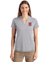 NC State Wolfpack Cutter & Buck Forge Eco Heathered Stretch Womens Blade Top Polished Heather Front Thumbnail Image