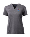 Kansas Jayhawks Cutter & Buck Forge Eco Heathered Stretch Womens Blade Top Charcoal Heather Mannequin Thumbnail Image