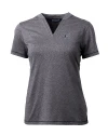 Penn State Nittany Lions College Vault Cutter & Buck Forge Eco Heathered Stretch Womens Blade Top Charcoal Heather Mannequin Thumbnail Image