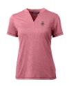 Washington State Cougars College Vault Cutter & Buck Forge Eco Heathered Stretch Womens Blade Top Cardinal Red Heather Mannequin Thumbnail Image