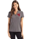 Western Kentucky Hilltoppers College Vault Cutter & Buck Forge Eco Heathered Stretch Womens Blade Top Dark Black Heather Front Thumbnail Image