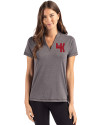 Western Kentucky Hilltoppers College Vault Cutter & Buck Forge Eco Heathered Stretch Womens Blade Top Dark Black Heather Front Thumbnail Image