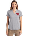 Western Kentucky Hilltoppers College Vault Cutter & Buck Forge Eco Heathered Stretch Womens Blade Top Polished Heather Front Thumbnail Image