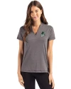 Portland State Vikings College Vault Cutter & Buck Forge Eco Heathered Stretch Womens Blade Top Dark Black Heather Front Thumbnail Image