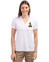 Northern Arizona Lumberjacks College Vault Cutter & Buck Forge Eco Heathered Stretch Womens Blade Top White Front Thumbnail Image