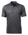 LSU Tigers College Vault Cutter & Buck Pike Banner Print Stretch Mens Big & Tall Polo Black Mannequin Thumbnail Image