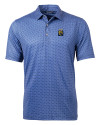 FIU Panthers College Vault Cutter & Buck Pike Banner Print Stretch Mens Big & Tall Polo Navy Blue Mannequin Thumbnail Image