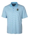 FIU Panthers College Vault Cutter & Buck Forge Tonal Stripe Stretch Mens Big and Tall Polo Atlas Light Blue Mannequin Thumbnail Image