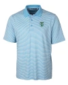 Tulane Green Wave College Vault Cutter & Buck Forge Tonal Stripe Stretch Mens Big and Tall Polo Atlas Light Blue Mannequin Thumbnail Image