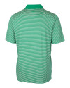 Tulane Green Wave College Vault Cutter & Buck Forge Tonal Stripe Stretch Mens Big and Tall Polo Kelly Green Mannequin Back Thumbnail Image