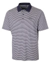 Old Dominion Monarchs College Vault Cutter & Buck Forge Tonal Stripe Stretch Mens Big and Tall Polo Liberty Navy Mannequin Thumbnail Image
