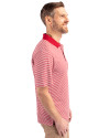Louisville Cardinals College Vault Cutter & Buck Forge Tonal Stripe Stretch Mens Big and Tall Polo Cardinal Red Side Thumbnail Image