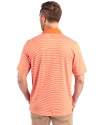 Virginia Tech Hokies College Vault Cutter & Buck Forge Tonal Stripe Stretch Mens Big and Tall Polo College Orange Back Thumbnail Image