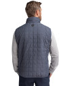 Old Dominion Monarchs College Vault Cutter & Buck Rainier PrimaLoft® Mens Eco Insulated Full Zip Puffer Vest Anthracite Melange Back Thumbnail Image