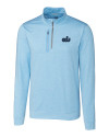 Old Dominion Monarchs College Vault Cutter & Buck Stealth Heathered Quarter Zip Mens Pullover Atlas Light Blue Mannequin Thumbnail Image