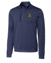 Northern Arizona Lumberjacks College Vault Cutter & Buck Stealth Heathered Quarter Zip Mens Pullover Liberty Navy Mannequin Thumbnail Image