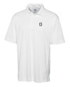 Georgetown Hoyas College Vault Cutter & Buck Genre Textured Solid Mens Polo White Mannequin Thumbnail Image