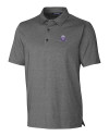 Northwestern Wildcats College Vault Cutter & Buck Forge Heathered Stretch Mens Polo Charcoal Heather Mannequin Thumbnail Image