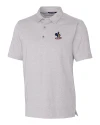 Delaware Fightin' Blue Hens College Vault Cutter & Buck Forge Heathered Stretch Mens Polo Polished Heather Mannequin Thumbnail Image